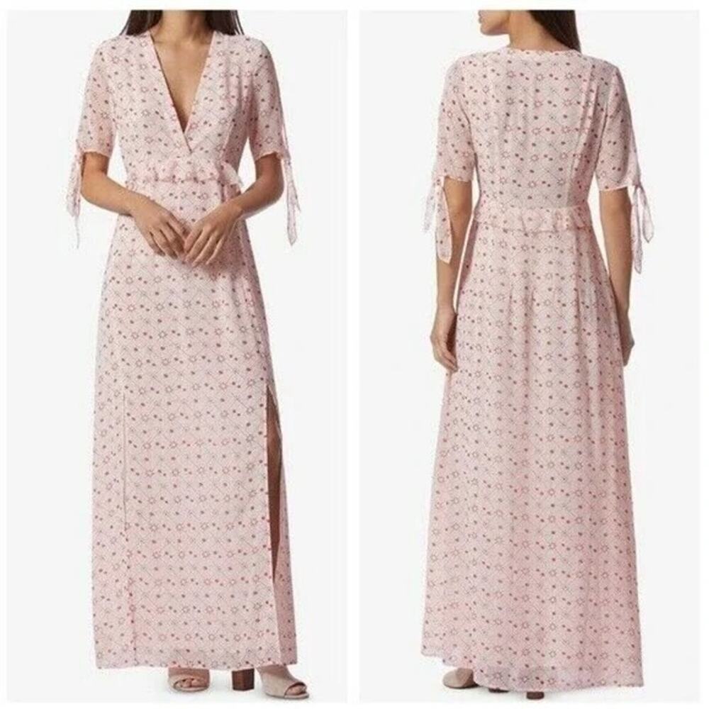 Avec Les Filles Constellation Print Faux Wrap Maxi Dress Size Medium